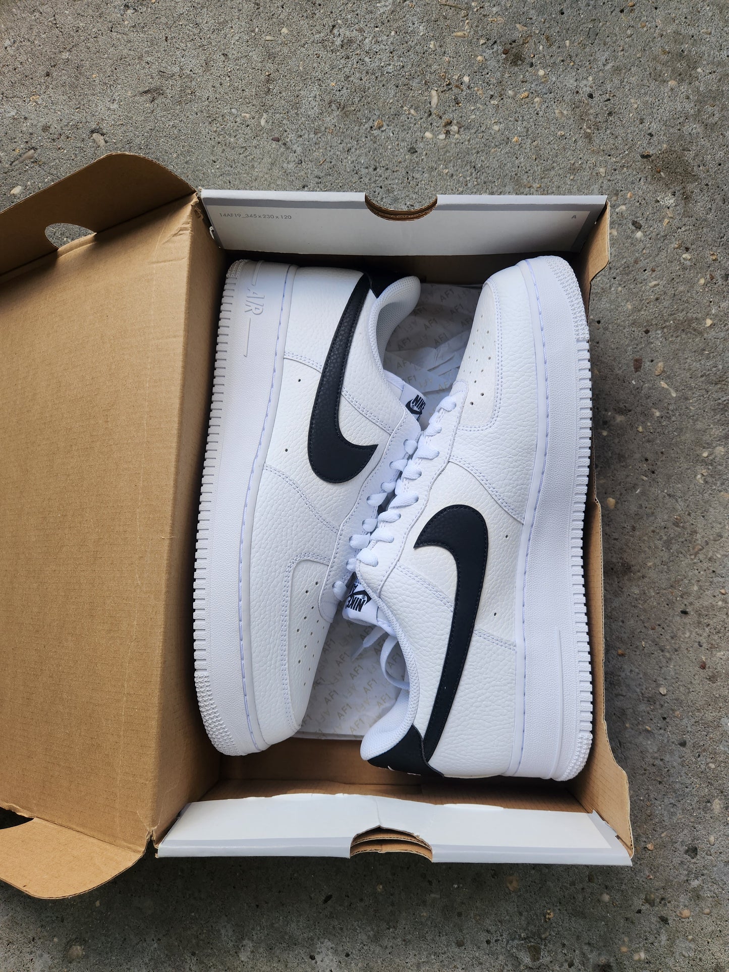 Size 12 brand new Air Forces white black swoosh with og box