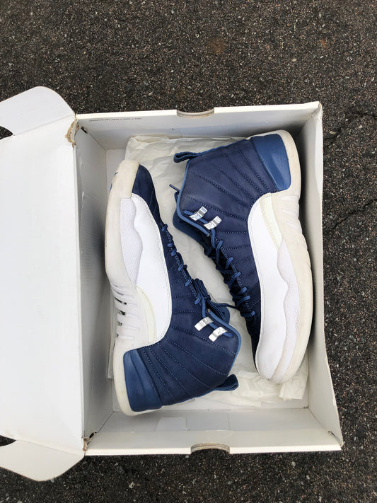 SIZE 10.5 AIR JORDAN 12 INDIGO WITH OG BOX