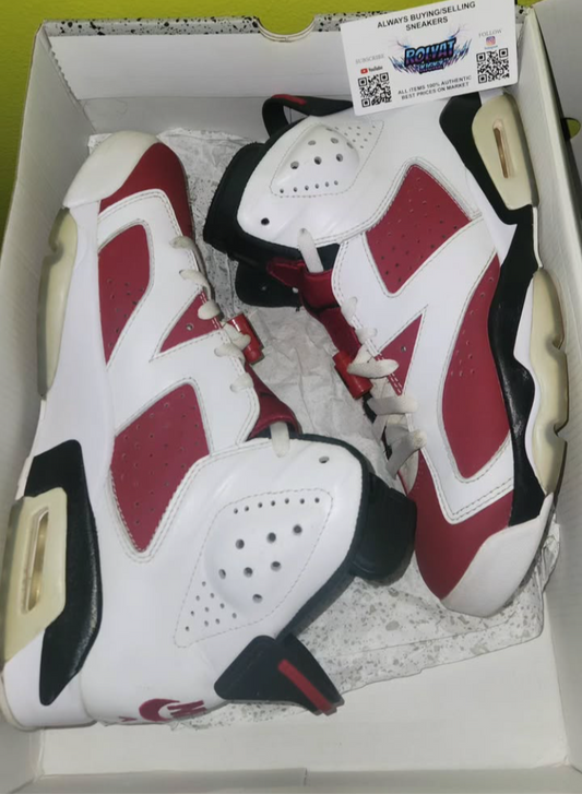 SIZE 8 AIR JORDAN 6 CARMINES WITH ORIGINAL BOX
