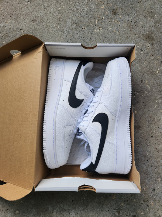 Size 12 brand new Air Forces white black swoosh with og box